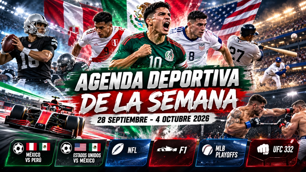agenda deportiva de la semana 28 septiembre 4 de octubre