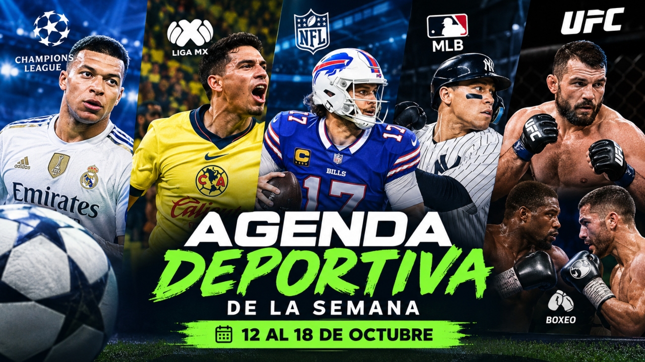 agenda deportiva de la semana 12 al 18 de octubre