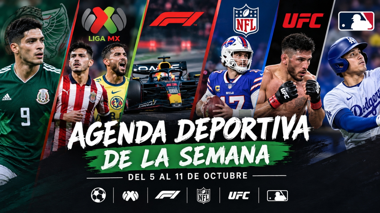agenda deportiva de la semana 5 al 12 de octubre
